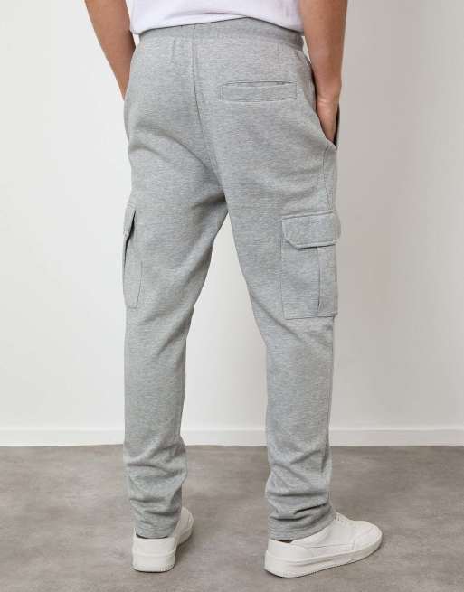 Threadbare Cargo joggers in light grey, 4 of 4