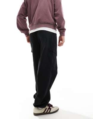 Threadbare Cargo Pants In Black