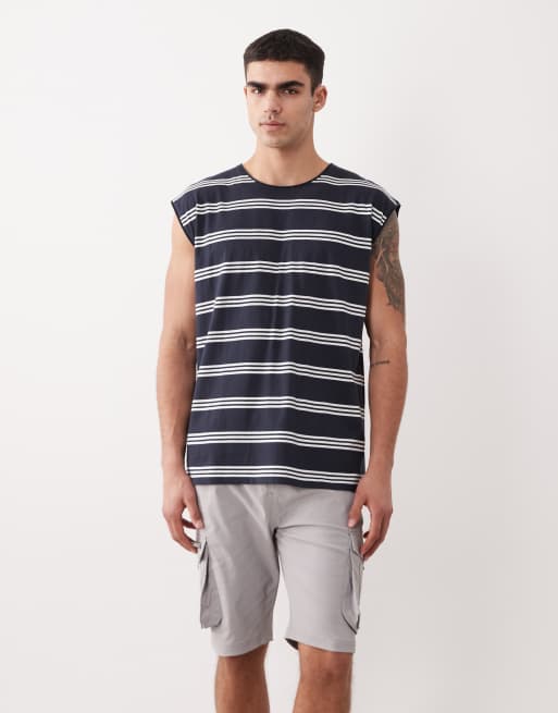 Threadbare cargo shorts with drawstring waist in light gray, 3 of 5