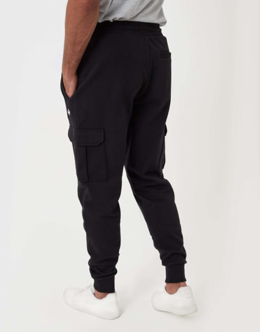 Threadbare Cargo style joggers in black, 2 of 4