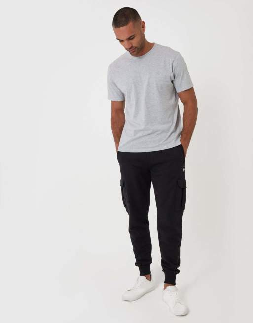 Threadbare Cargo style joggers in black, 4 of 4
