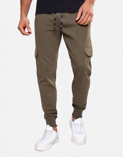 Threadbare Cargo style joggers in khaki - view 1