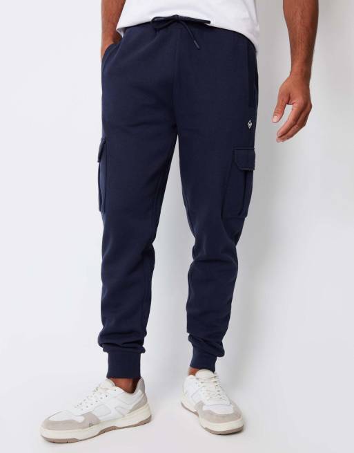 Threadbare Cargo style joggers in navy, 2 of 4