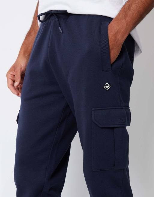 Threadbare Cargo style joggers in navy, 3 of 4