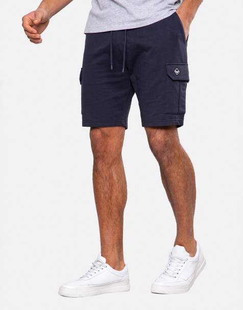 Threadbare Cargo sweat shorts in navy - view 1