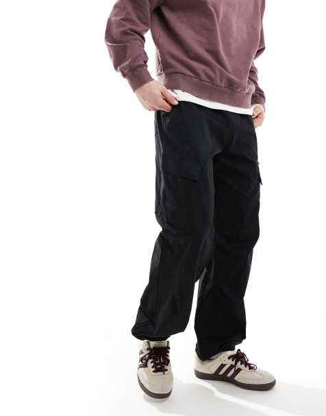 Threadbare cargo trouser in black - view 1