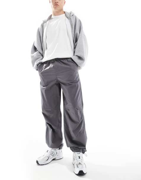 Threadbare cargo trousers with ankle toggles in dark grey - view 1