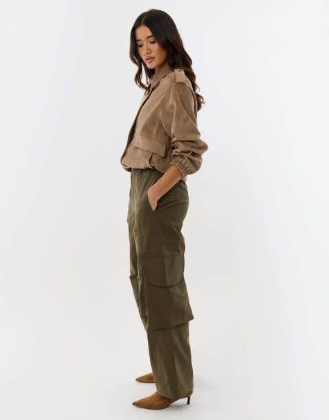 Threadbare Cargo utility trousers in khaki - view 1