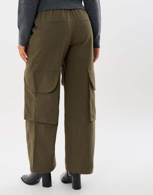 Threadbare Cargo utility trousers in khaki, 4 of 4