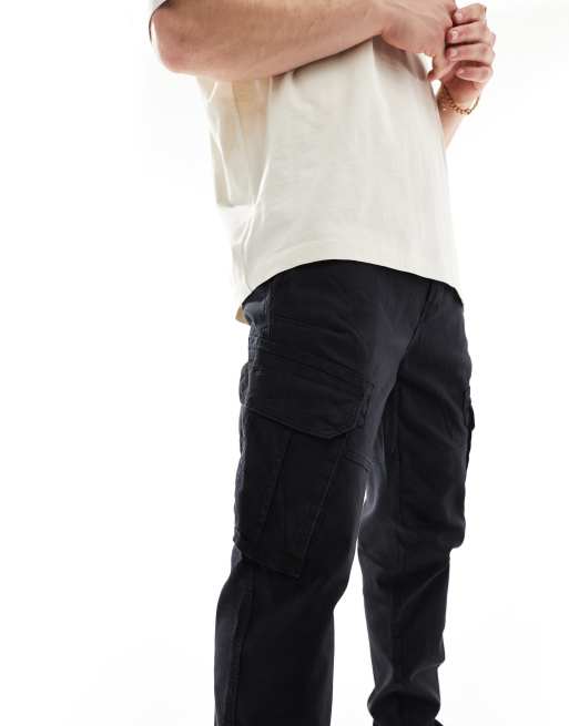 Threadbare - Cargobroek in zwart met wassing, 3 van 5