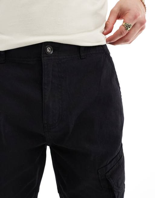 Threadbare - Cargobroek in zwart met wassing, 4 van 5