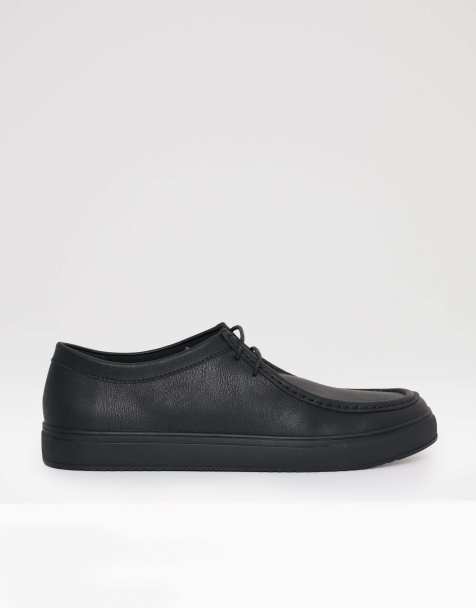 Threadbare Casual lace up trainers in black - view 1