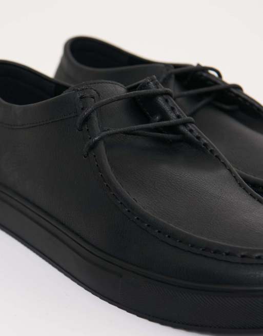 Threadbare Casual lace up trainers in black, 4 of 4