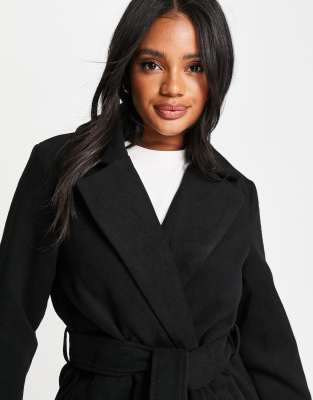 black belted formal coat