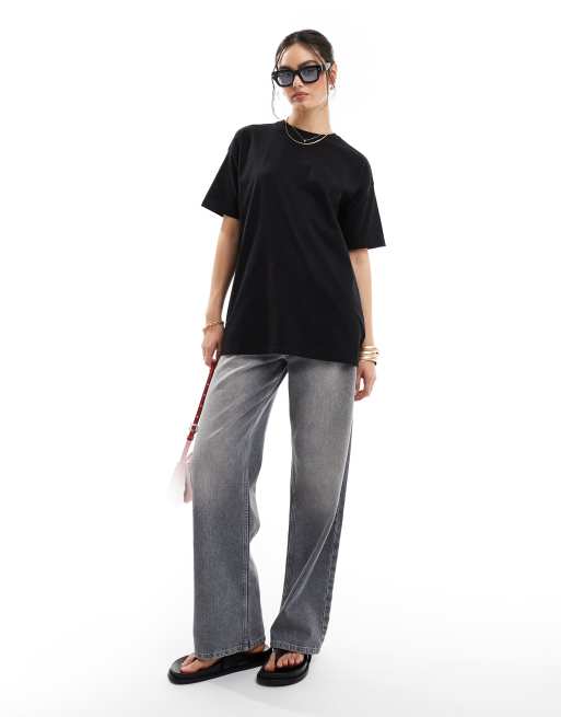 Threadbare Charlotte premium boxy tee in black
