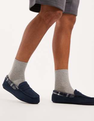 Threadbare - Chaussons style mocassins - Bleu marine