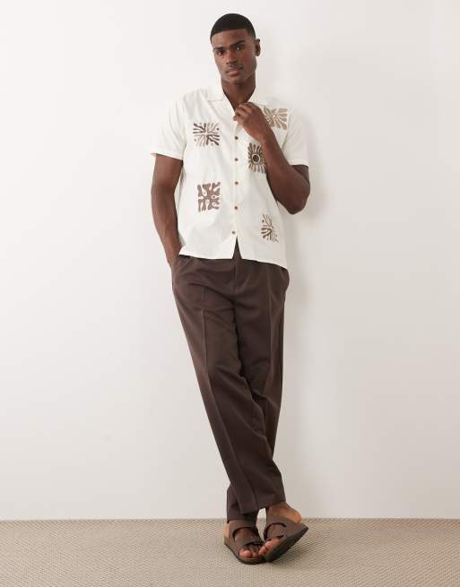 Threadbare - Chemise à manches courtes avec broderies - Écru, 3 de 5