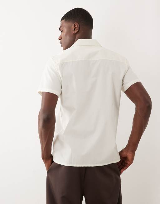 Threadbare - Chemise à manches courtes avec broderies - Écru, 5 de 5