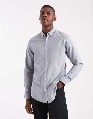 Chemise Oxford  manches longues - jean - Threadbare - Modalova