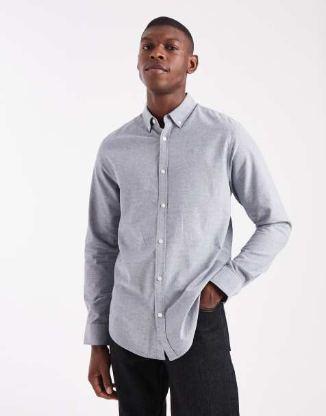 Threadbare - Chemise Oxford à manches longues - Bleu jean - view 1