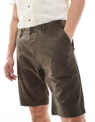 Threadbare Chino Shorts In Brown