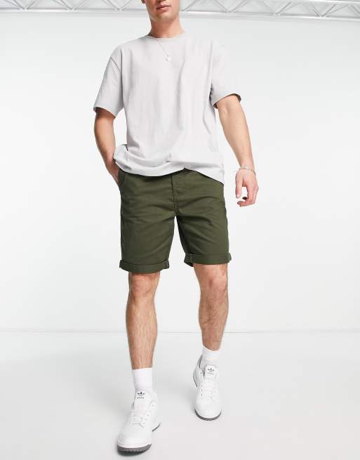 Mens dark 2025 green shorts