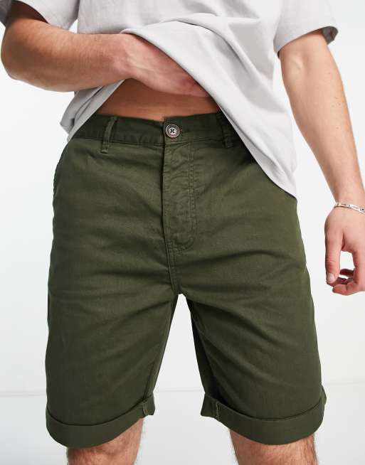 Khaki green sale shorts