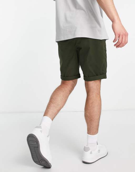 Hollister Low-rise Twill Chino Shorts 3 in Green