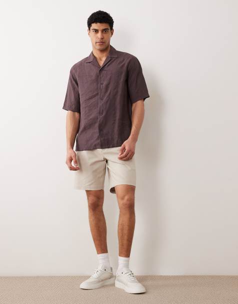 Threadbare – Chino-Shorts in hellem Steinbeige - view 1