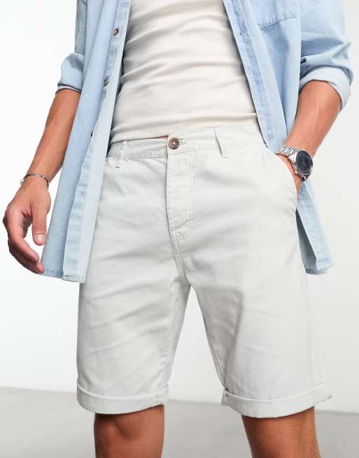 Threadbare – Chino-Shorts in Hellgrau