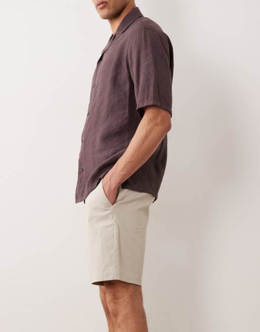 Threadbare chino shorts in light stone, 3 of 5