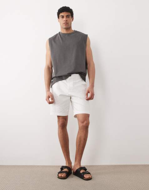 Threadbare chino shorts in white - view 1