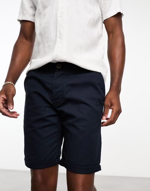 Threadbare - Chinoshort in marineblauw