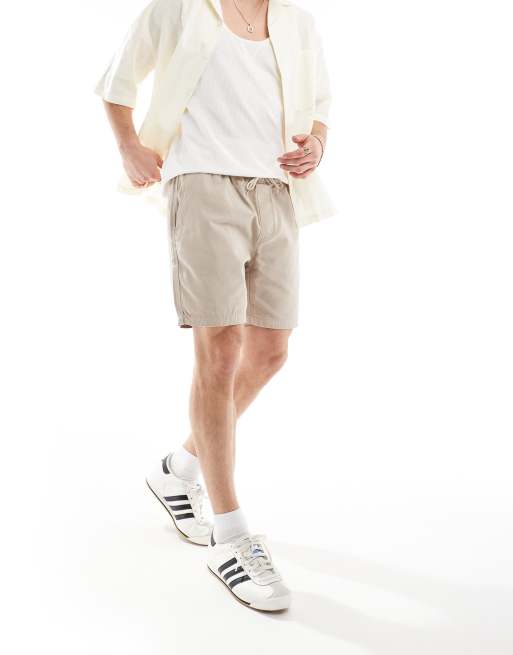 Threadbare - Chinoshort met elastische taille in donker stone