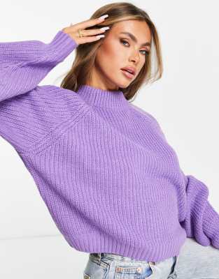 ASOS Threadbare Chloe turtle neck sweater in bright purple - Bright purple