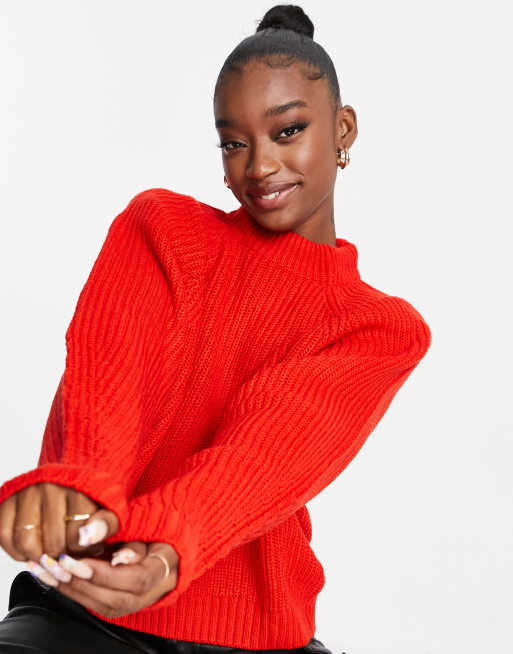 turtleneck sweater with puff sleeves see by chloe pullover