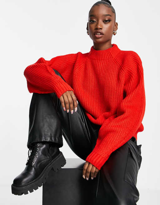 Bright clearance red turtleneck