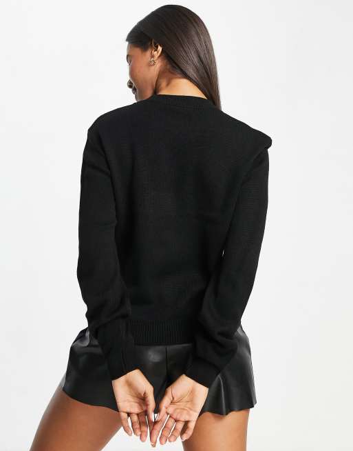 Threadbare Christmas pug jumper in black, 4 of 4
