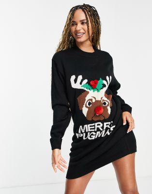 black christmas jumper dress