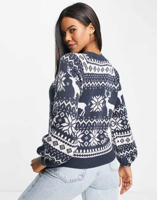 Fair isle outlet reindeer sweater