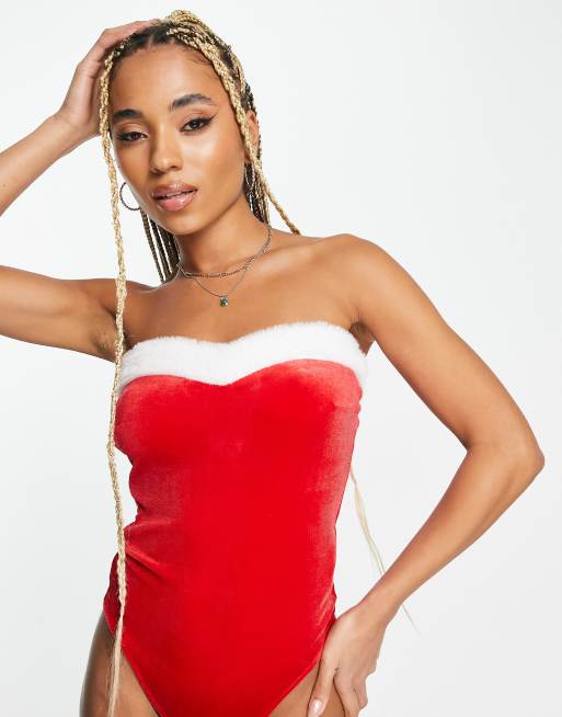 Red Strapless Bodysuit – Ollie Marie