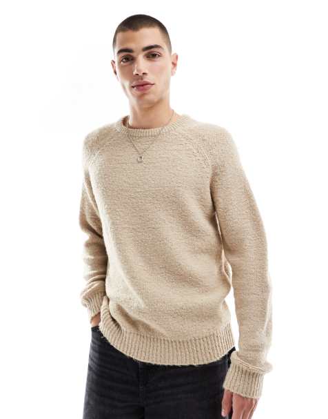 Threadbare chunky knit jumper in ecru - view 1