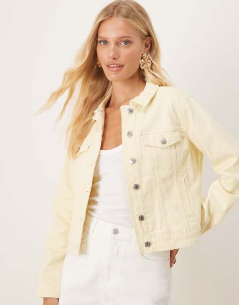 Threadbare Classic denim jacket in yellow