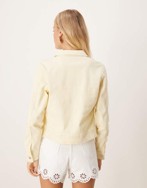 Threadbare Classic denim jacket in yellow, 4 of 4