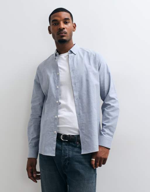 Threadbare classic oxford shirt in pale blue, 4 of 5