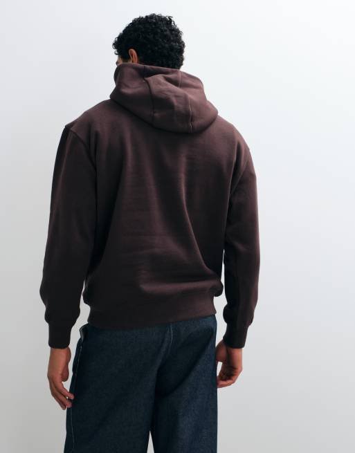Threadbare classic relaxed-fit hoodie in donkerbruin, 2 van 5