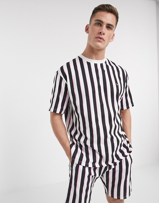 Threadbare co-ord organic oversized stripe t-shirt