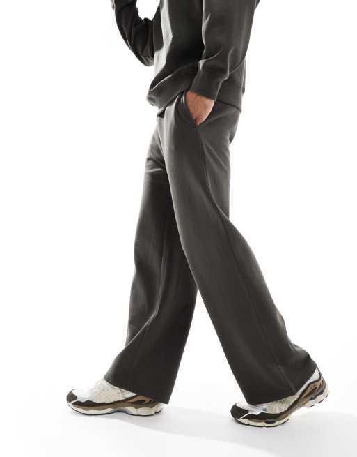 Threadbare wide leg trackies in charcoal (part of a set)