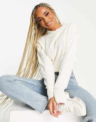 Threadbare Coconut turtle neck jumper in white - ASOS Price Checker