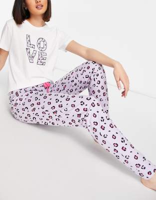 Pigiama corto con pizzo Donna, Viola | TWINSET Milano